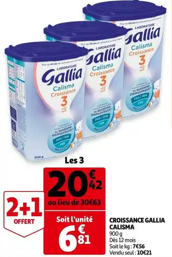 Auchan Gallia croissance gallia calisma offre