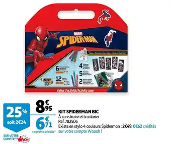 Auchan Bic kit spiderman offre