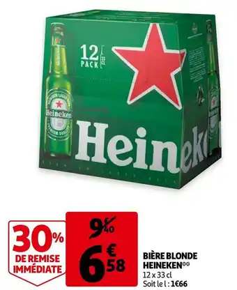 Auchan Heineken bière blonde offre