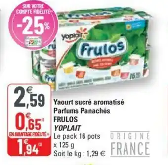 G20 Yaourt sucré aromatisé Parfums Panachés offre