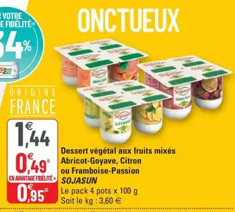 G20 Dessert Végétal aux fruits Mixés Abricots-Goyave offre