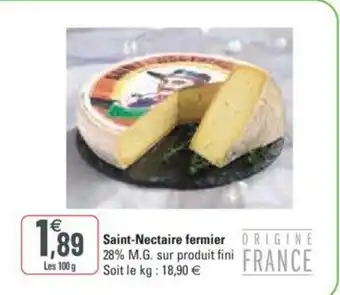 G20 Saint-Nectaire fermier offre