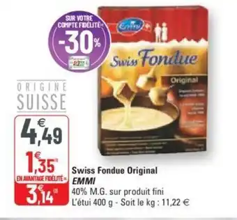 G20 Swiss Fondue Original Emmi offre