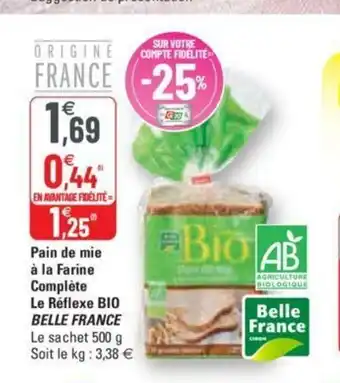 G20 Pain de mie à la farine complète Le réflexe offre