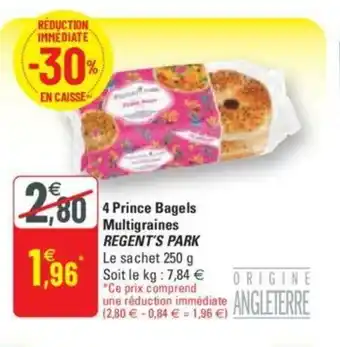 G20 4 Prince Bagels Multigraines offre