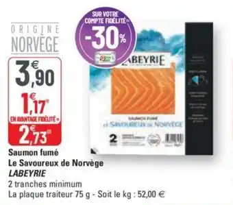 G20 Saumon fumé Le Savoureaux de Norvege offre
