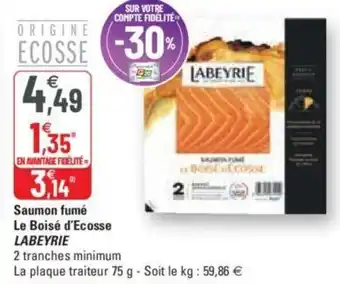 G20 Saumon fumé Le Boisé d'Ecosse offre