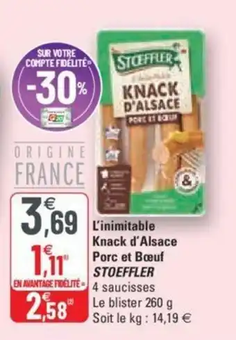 G20 L'inimitable Knack d'Alsace Porc et Bœuf offre