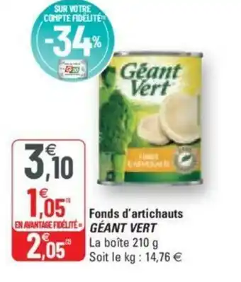 G20 Fonds d'artichauts offre