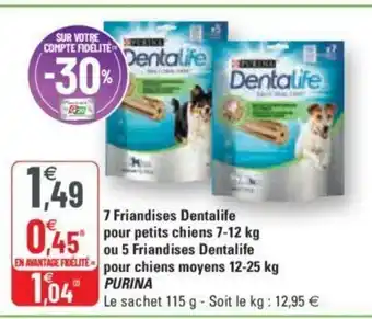 G20 7 Fraindises Dentalife pour petits chiens 7-12 kg offre