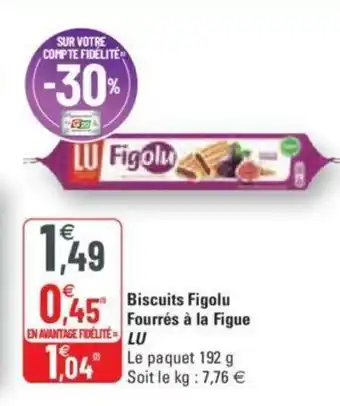 G20 Biscuit Figolu fourrés à la Figue offre