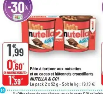 Pâte à tartiner aux noisettes et au cacao et bâtonnets croustillants
