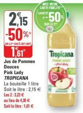 G20 Jus de Pommes Douces Pink Lady offre