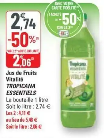 G20 Jus de Fruits Vitalité offre
