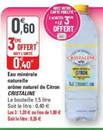 G20 Eau minérale naturelle arôme naturel de Citron offre