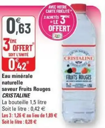 G20 Eau minérale naturelle saveur Fruits Rouges offre