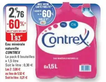 G20 eau minérale naturelle Contrex offre