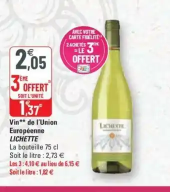 G20 Vin de l'Union européenne offre