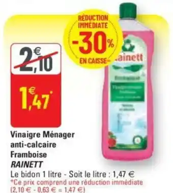 G20 Vinaigre ménager anti-calcaire framboise offre