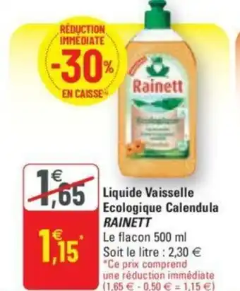 G20 Liquide vaisselle ecologique calendula offre