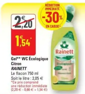 G20 Gel WC écologique citron offre
