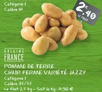 G20 Pomme de terre chair ferme variété jazzy offre