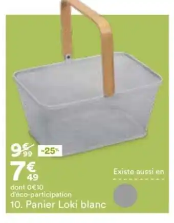 BUT Panier loki blanc offre
