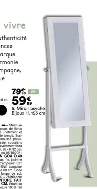 Miroir psyché bigoux