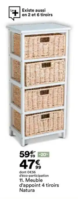 BUT Meuble d'appoint 4 tiroirs natura offre