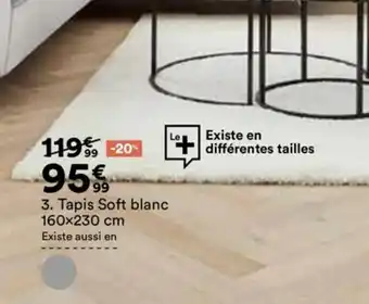 BUT Tapis soft blanc offre