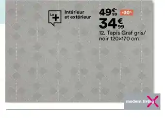 BUT Tapis graf gris/noir offre