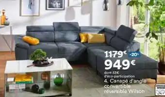 BUT Canapé d'angle convertible réversible wilson offre