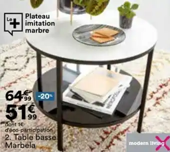 BUT Table basse marbela offre