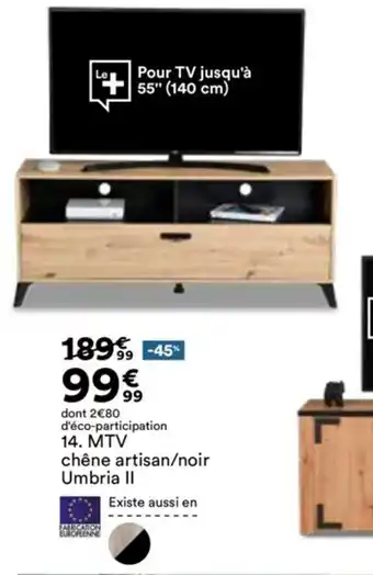 BUT MTV chêne artisan/noir umbria II offre