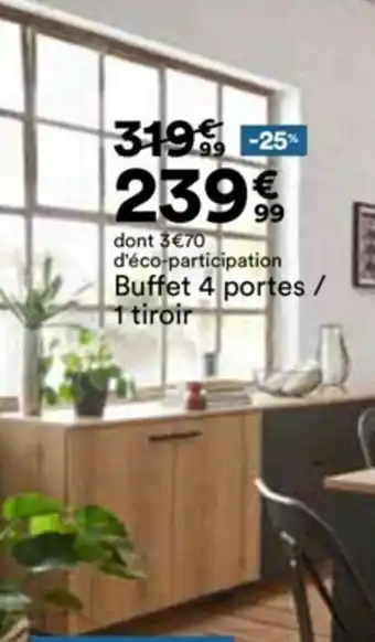 BUT Buffet 4 portes / 1 tiroir offre