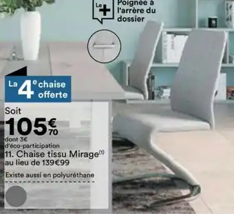 BUT Chaise tissu mirage offre