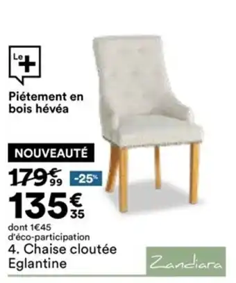 BUT Chaise cloutée eglantine offre