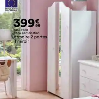 BUT Armoire 2 portes 1 miroir offre