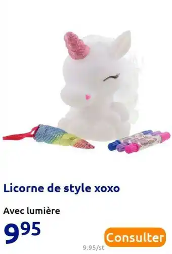 Action Licorne de style xoxo offre
