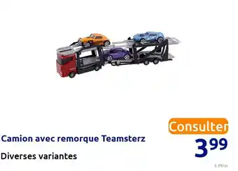 Action Camion avec remorque teamsterz offre