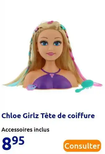 Action Chloe girlz tête de coiffure offre