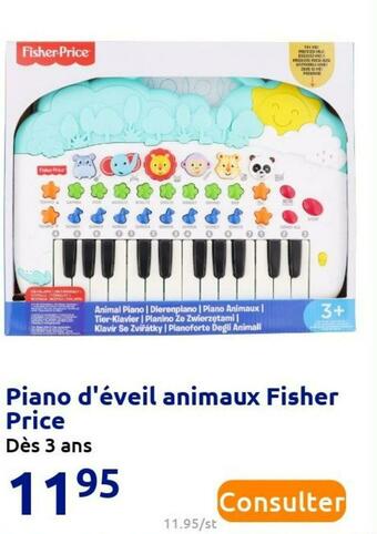 Action Piano d'éveil animaux fisher price offre