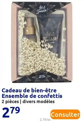Action Cadeau de bien-être ensemble de confettis offre