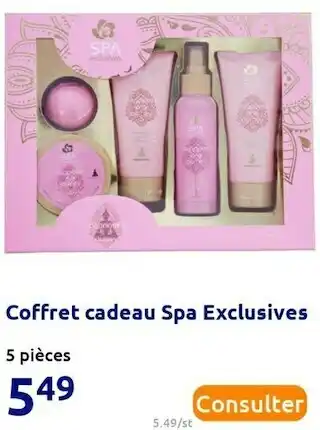 Action Coffret cadeau spa exclusives offre
