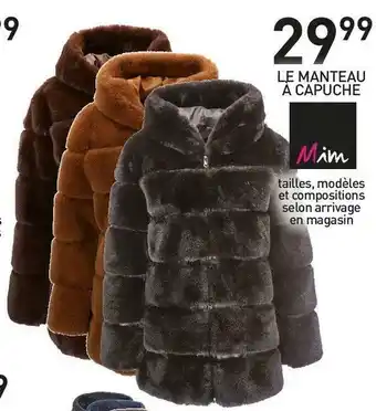 Mim le manteau à capuche