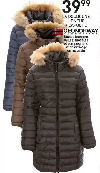 Stokomani Geonorway la doudoune longue + capuche offre