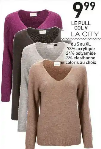 Stokomani La city le pull col v offre