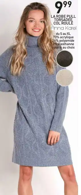 Stokomani Anna karel la robe pull torsadée col roulé offre