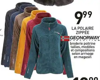 Stokomani Geonorway la polaire zippée offre