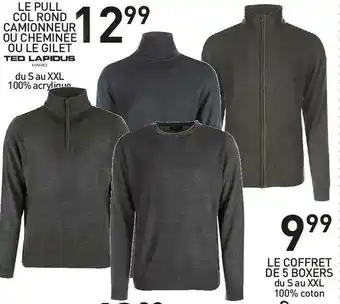 Stokomani Ted lapidus le pull col rond camionneur ou cheminée ou le gilet offre